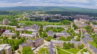 aerial view of Virginia Tech campus