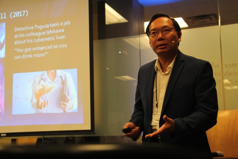 Virginia Tech alumnus Newton Lee presenting at the 2018 Christian Transhumanist Conference.