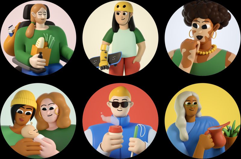 Examples of inclusive imagery.