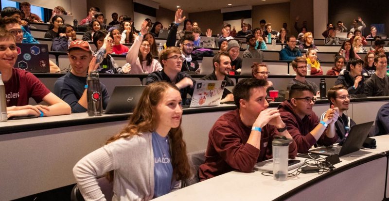 students at event in classroom